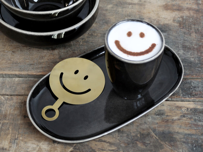 Smiley Face Coffee Stencil