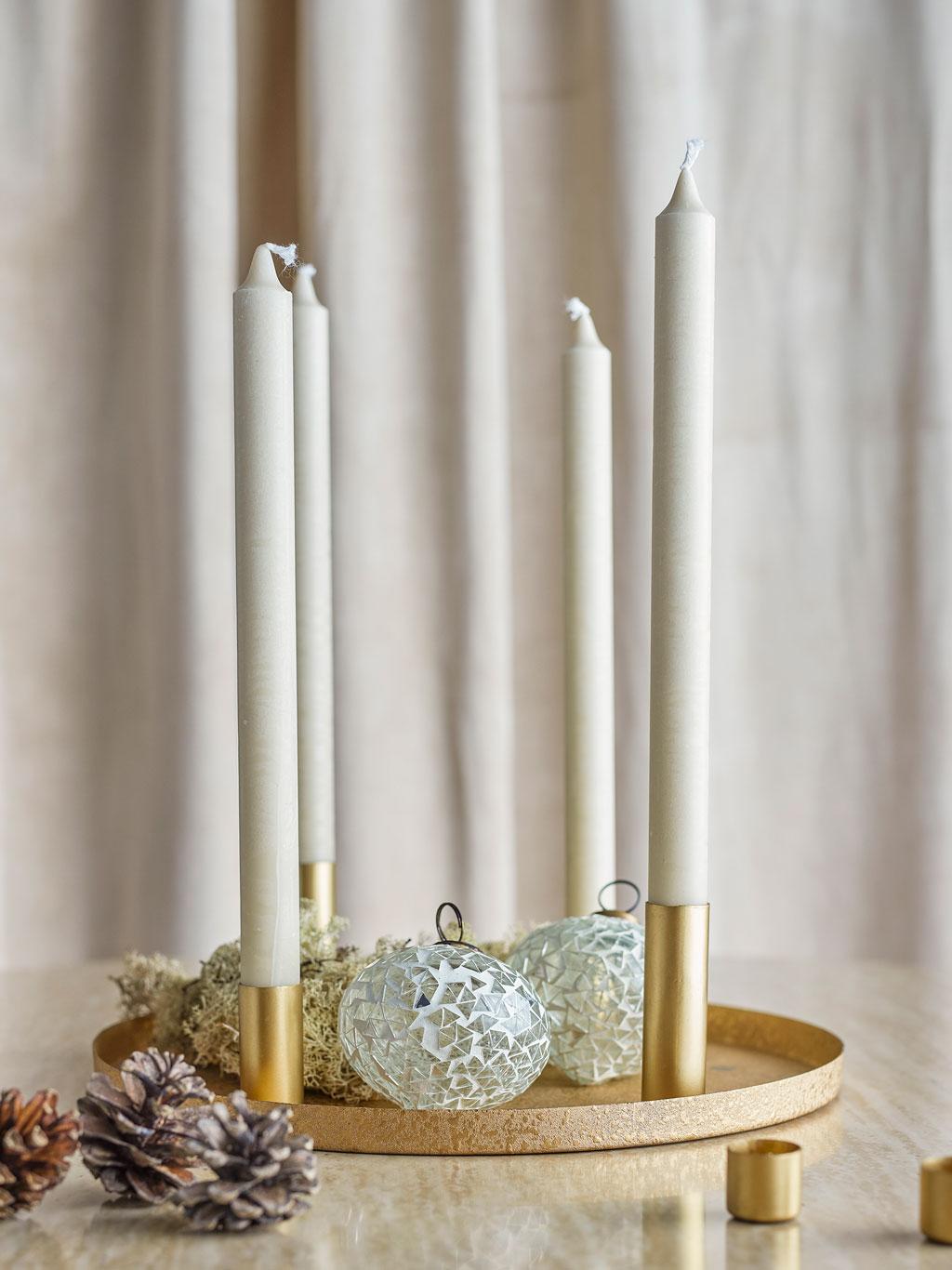 Maxime Candle Holder, Gold, Metal - Image 7