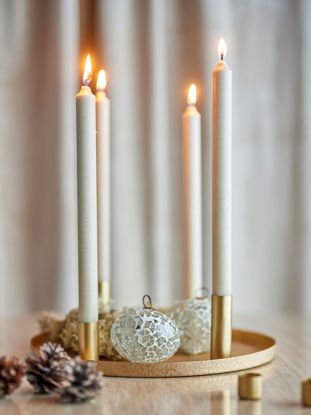 Maxime Candle Holder, Gold, Metal - Image 6